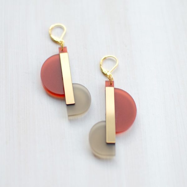 Duo long Brique Taupe Doré