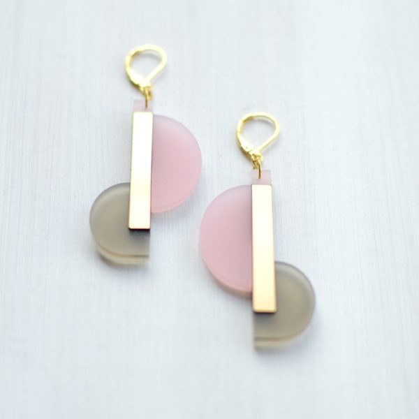 Duo long Rose Taupe Doré