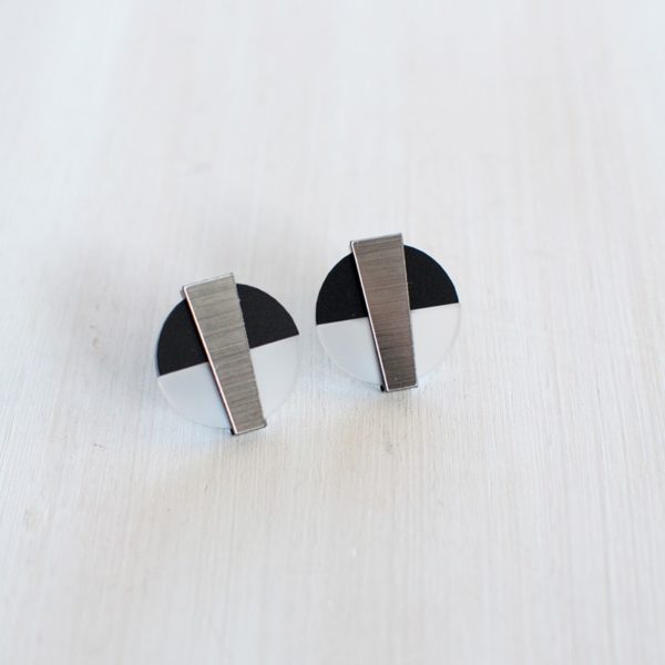 Boucles d'oreilles en plexi, création design made in Belgium